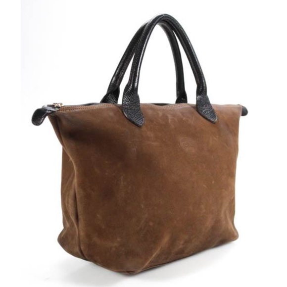 longchamp suede tote
